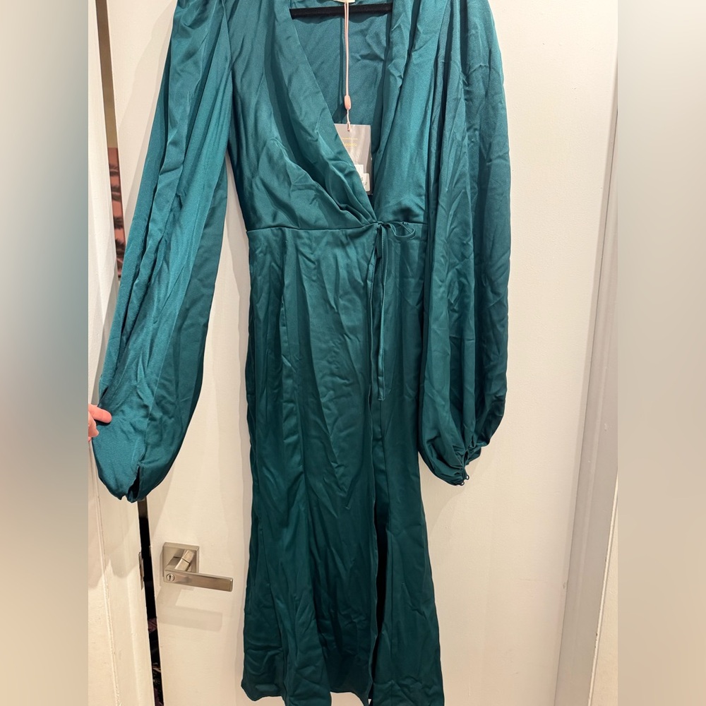 House of CB Teal Long Sleeve Dress
